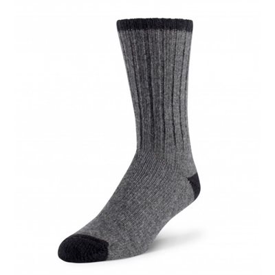 Chaussettes Caravan laine gris / noir grand