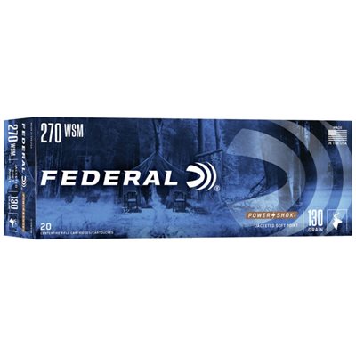 FÉDÉRAL MUNITION POWER-SHOK CAL. 270 WSM. 130GR 270WSME