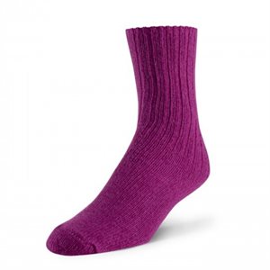 Chaussettes Bivouac laine d'agneau rose moyen