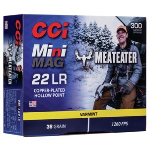 CCI MUNITION CAL. 22 LR MINI MAG EDITION MEAT EATER 36 GR. HP 962ME