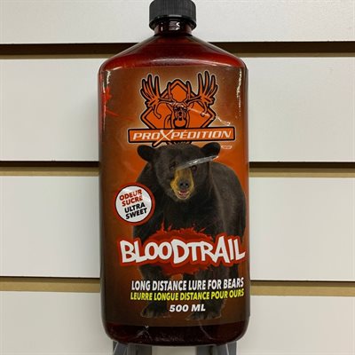 LEURRE LONGUE DISTANCE OURS BLOODTRAIL ODEUR DE GÂTEAUX 500ML BF-RV-500