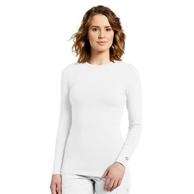 FIT CHANDAIL MANCHE LONGUE COL ROND 95% COTON BLANC 2XL 205-WHI-2XL