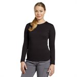 FIT CHANDAIL MANCHE LONGUE COL ROND MESH 100% POLYESTER NOIR 2XL  206-BLA-2XL