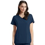 FIT CHANDAIL MANCHE COURTE COL EN "V" 90% POLYESTER MARINE XS  785-NAV-XS
