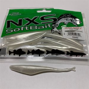 POISSON SOUPLE DEATH SHAD 4" PEARL DS402