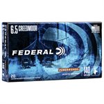 FEDERAL MUNITION POWER SHOK CAL. 6.5 CREEDMOOR 140GR JCKD SOFT POINT 65CRDB