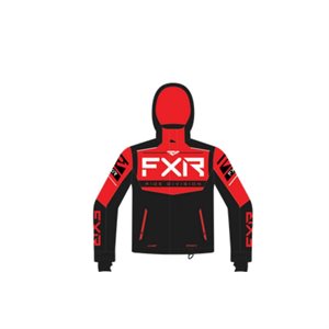 FXR HELIUM MANTEAU JUNIOR NOIR / ROUGE 