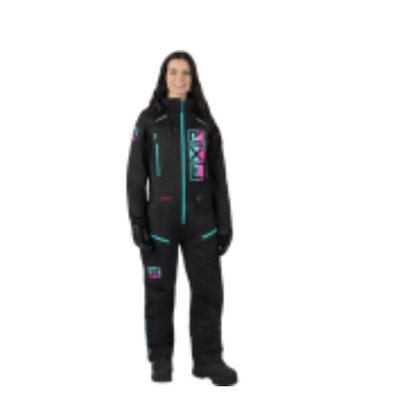 FXR MONOSUIT RECRUIT FAST BLACK / MINT-E PINK FADE 232913-1052-06 FXR MONOSUIT RECRUIT FAST BLACK / MINT-E PINK FADE 232913-1052-06