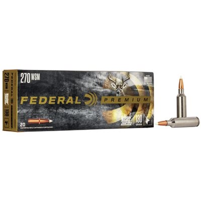 FÉDÉRAL MUNITION BIG GAME CAL. 270 WSM 130GR. NOSLER ACCUBOND P270WSMA1