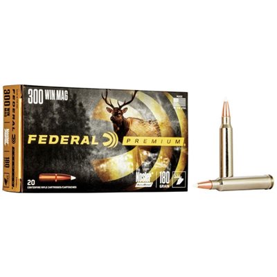 FÉDÉRAL MUNITION NOSLER ACCUBOND CAL. 300 WIN MAG 180GR. P300WA1