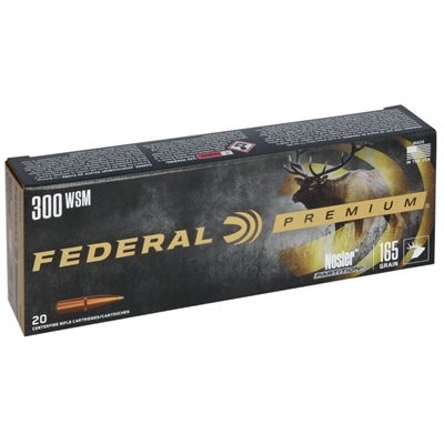 FÉDÉRAL MUNITION NOSLER PARTITION CAL. 300 WSM 165GR P300WSME