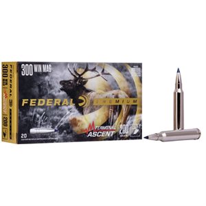 FEDERAL MUNITION PREMIUM CAL. 300 WIN MAG 200 GR TERMINAL ASCENT P300WTA1