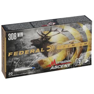 FEDERAL MUNITION CAL. 308 WIN TERMINAL ASCENT 175 GR. P308TA1