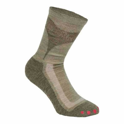 Chaussettes femme mérino pédicurées kaki petit