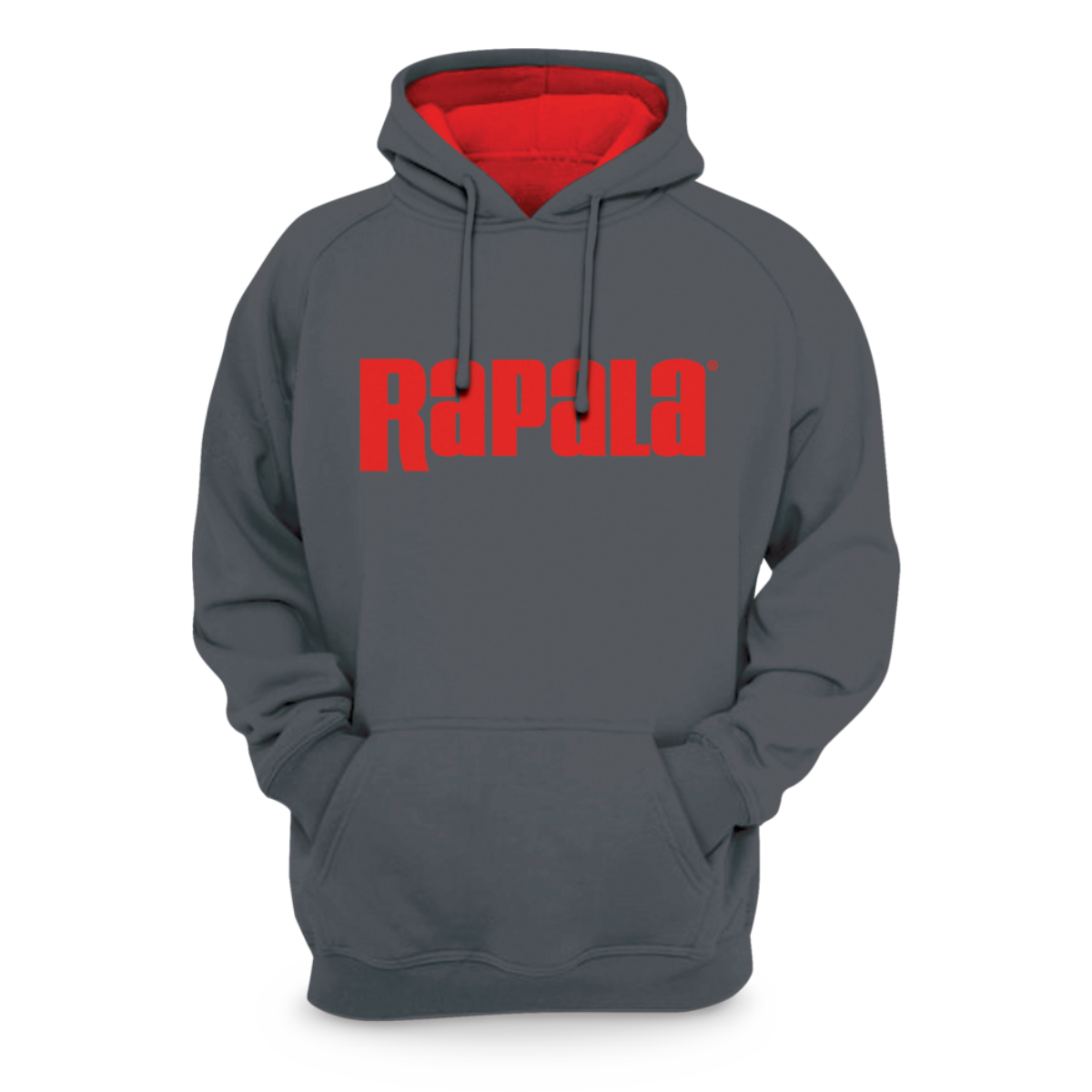 RAPALA HOODIE SWEATSHIRT GREY / RED MED 