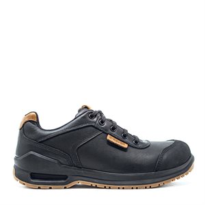 SOULIER SÉCURITÉ ROYER INSPADE CUIR NOIR ET SEMELLE BRUNE 601SP2