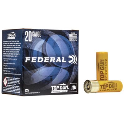 FEDERAL MUNITION TOP GUN SPORTING 20 GA 2 3 / 4'' 7 / 8 OZ. NO. 7 TSG2247