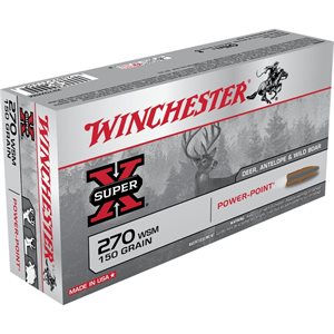 MUNITION SUPER X POWER POINT CAL. 270 WSM 150GR. X270WSM