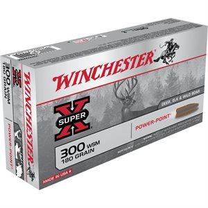 MUNITION SUPER X CAL. 300 WSM 180GR POWER-POINT X300WSM