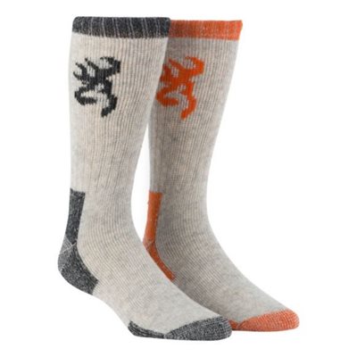 Chaussettes unisexe grand orange / noir 2 paires